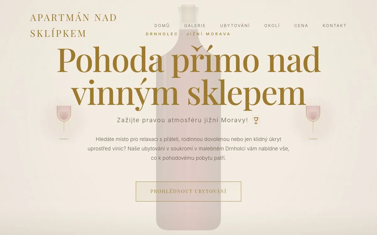 Náhled webu apartmannadsklipkem.cz