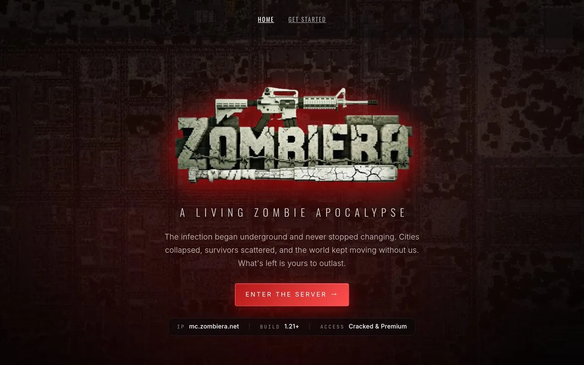 Náhled webu zombiera.net